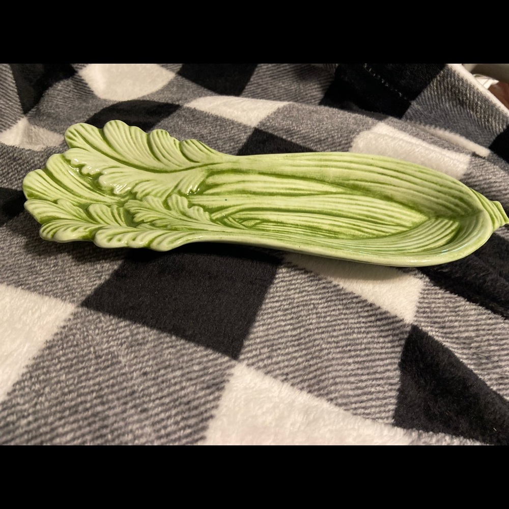 Vintage Celery appetizer dish